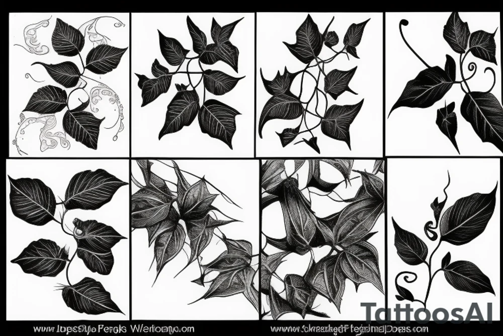 Poison ivy vine tattoo idea
