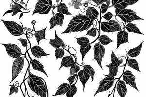 Poison ivy vine long tattoo idea