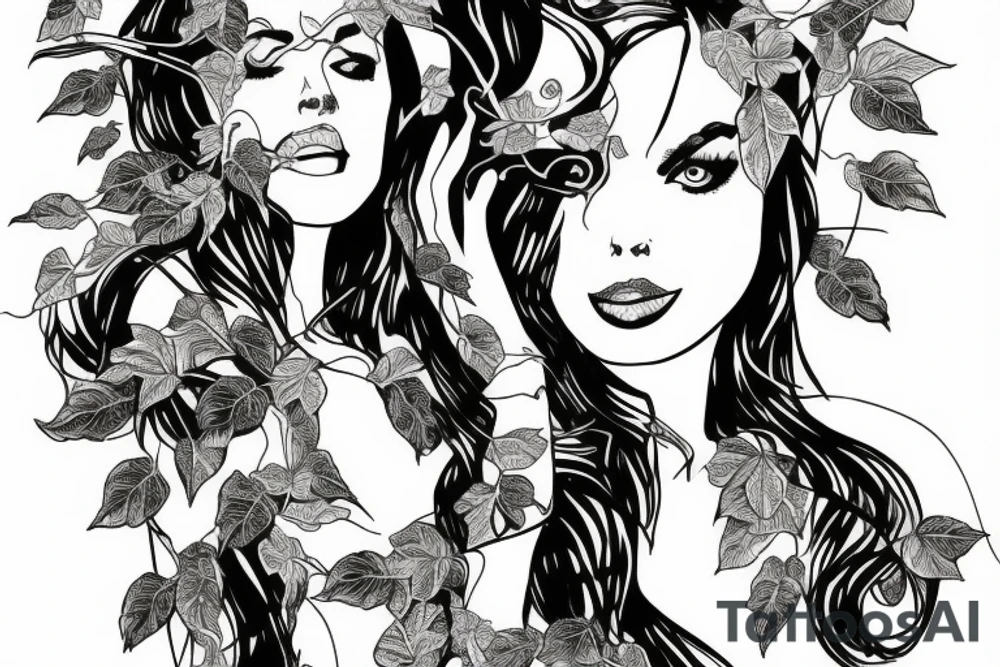 Poison ivy vine long tattoo idea