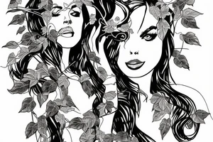 Poison ivy vine long tattoo idea
