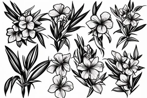 oleander flower tattoo idea
