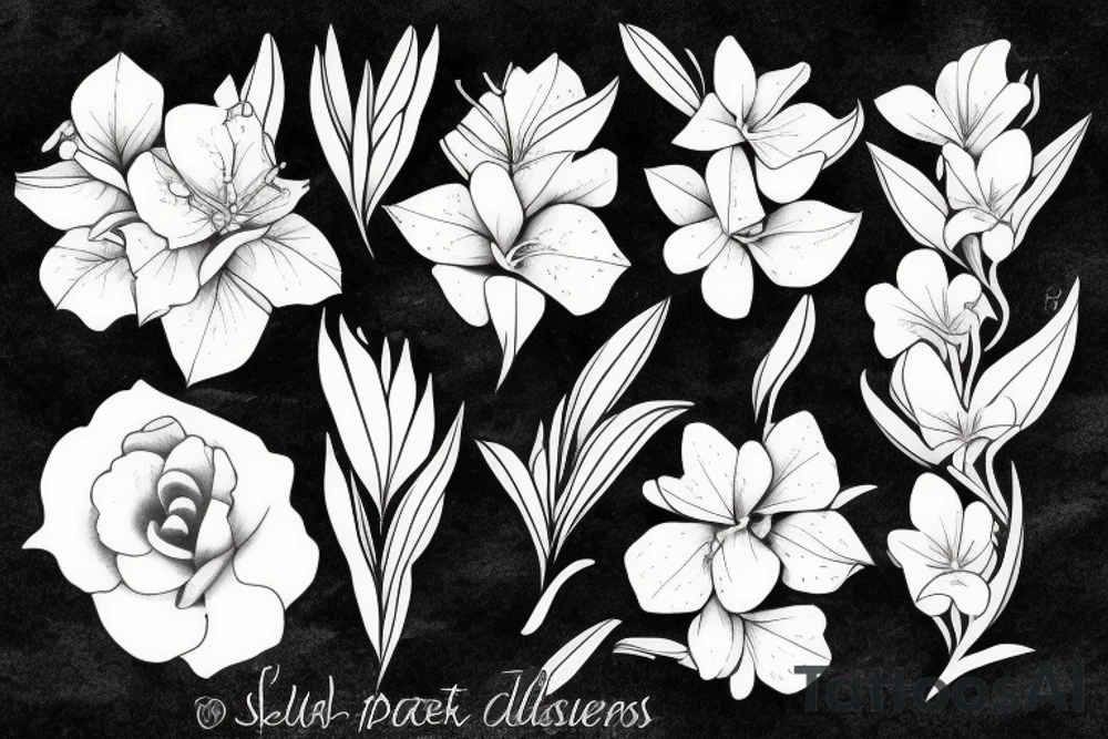 oleander flower tattoo idea