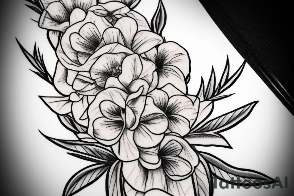 oleander flower tattoo idea