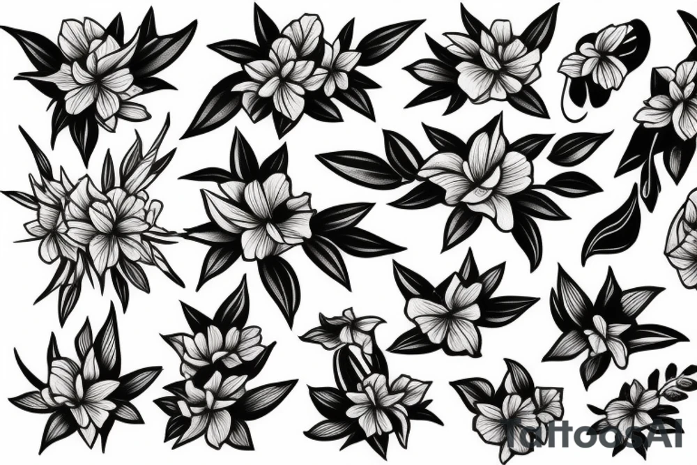 oleander flower tattoo idea