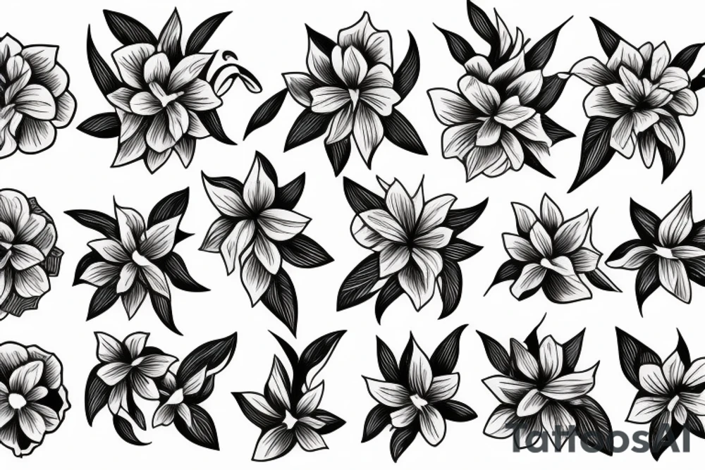 oleander flower tattoo idea