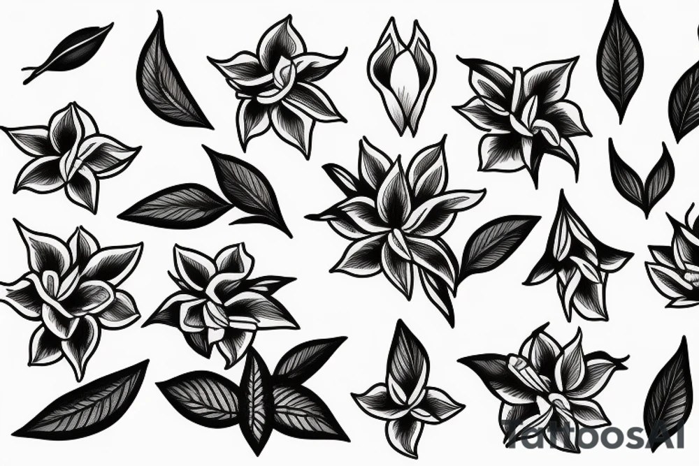 oleander flower tattoo idea