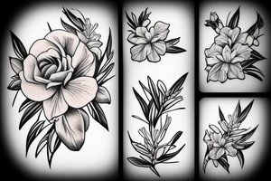 oleander flower tattoo idea