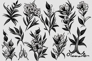 oleander flower tattoo idea