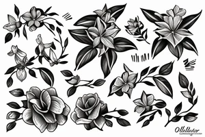 oleander flower tattoo idea