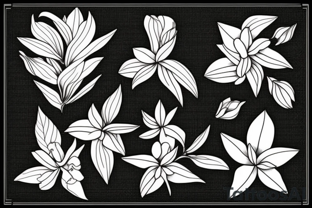 oleander flower tattoo idea