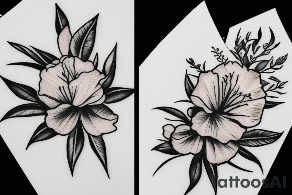 oleander flower tattoo idea