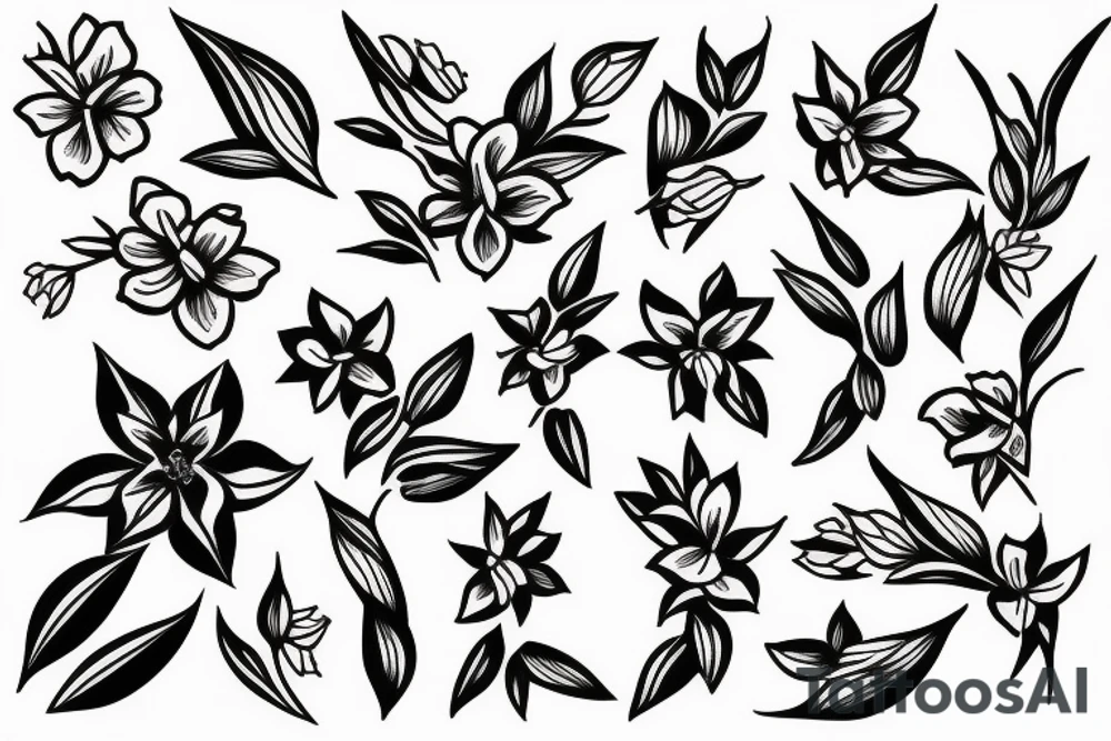 oleander flower tattoo idea