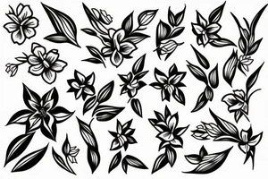 oleander flower tattoo idea