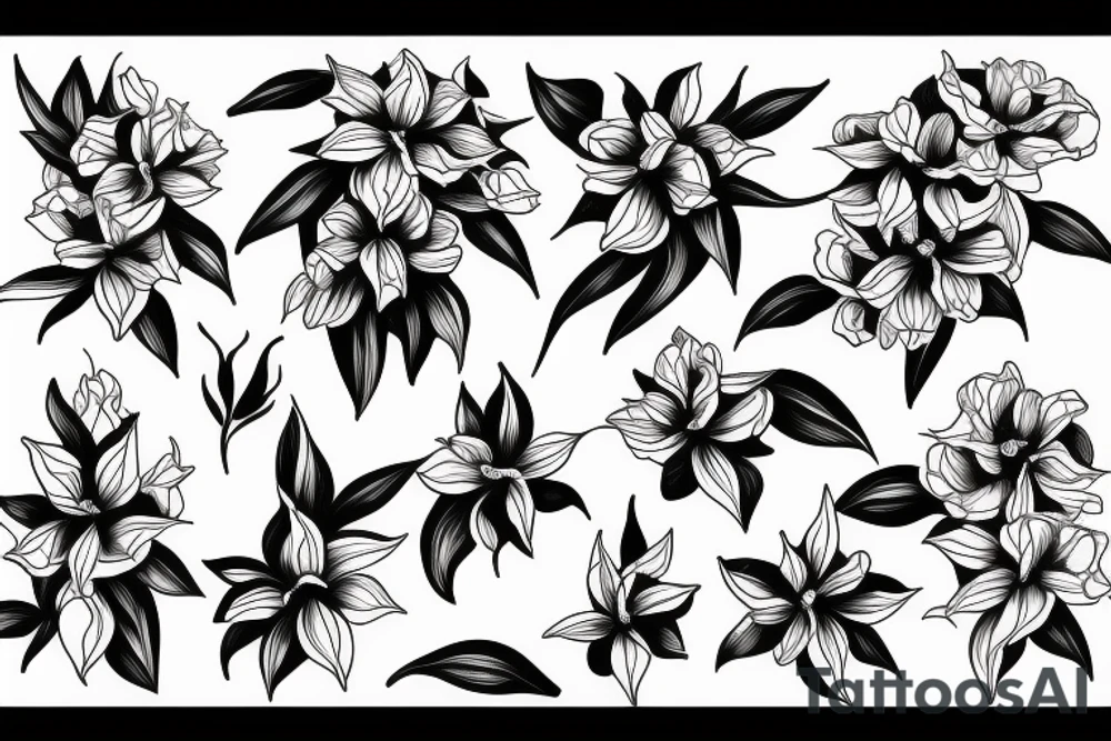 oleander flower tattoo idea