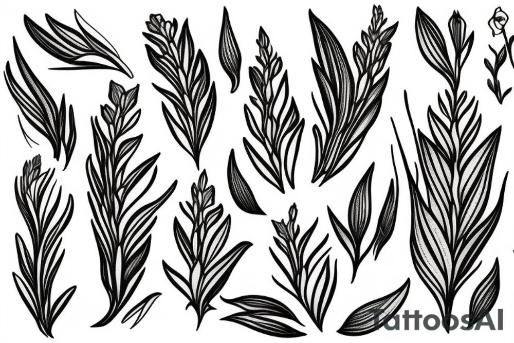oleander, lily of the valley, foxglove flowers tattoo idea