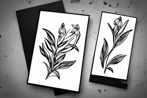 oleander, lily of the valley, foxglove flowers tattoo idea