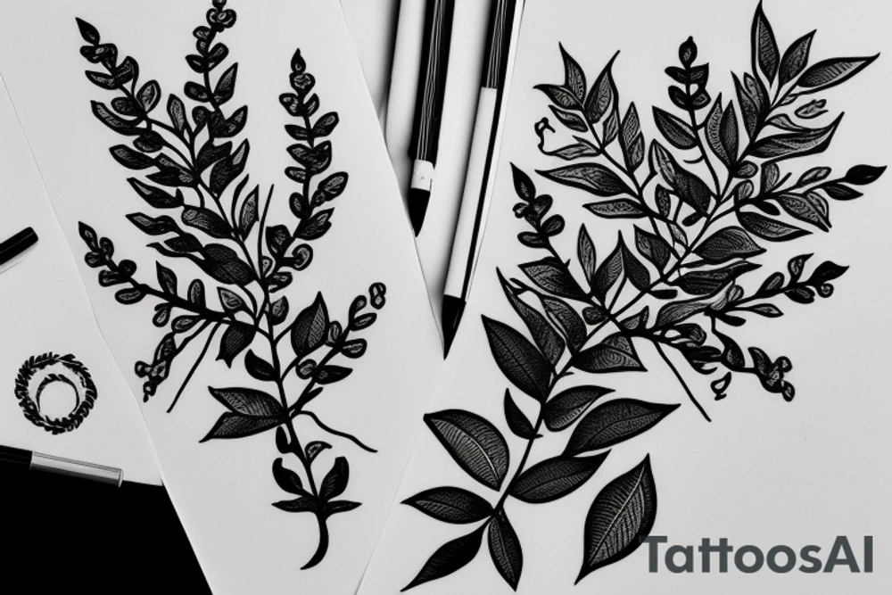 mountain laurel flower tattoo idea