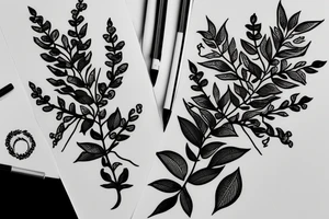 mountain laurel flower tattoo idea