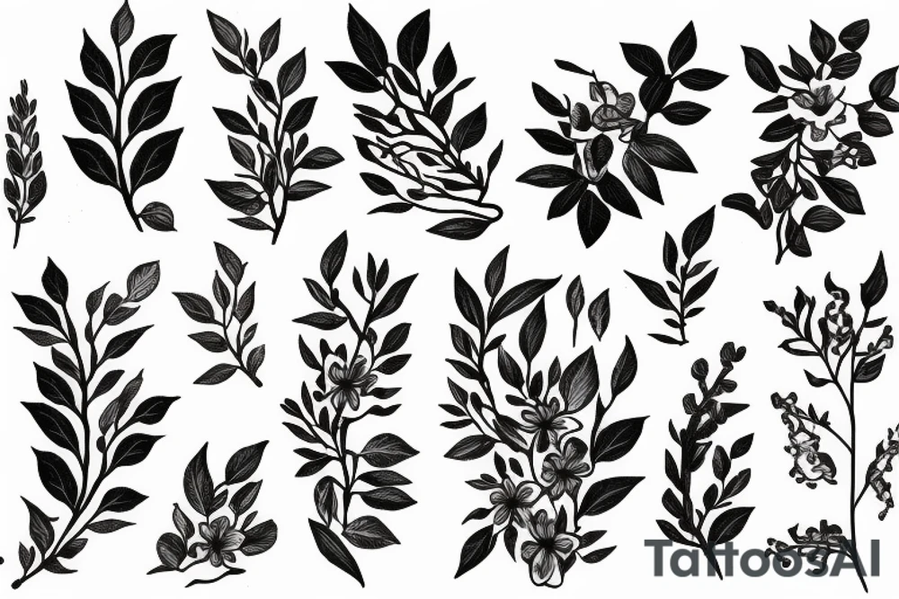 mountain laurel flower tattoo idea