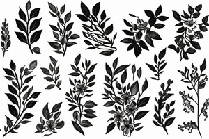 mountain laurel flower tattoo idea