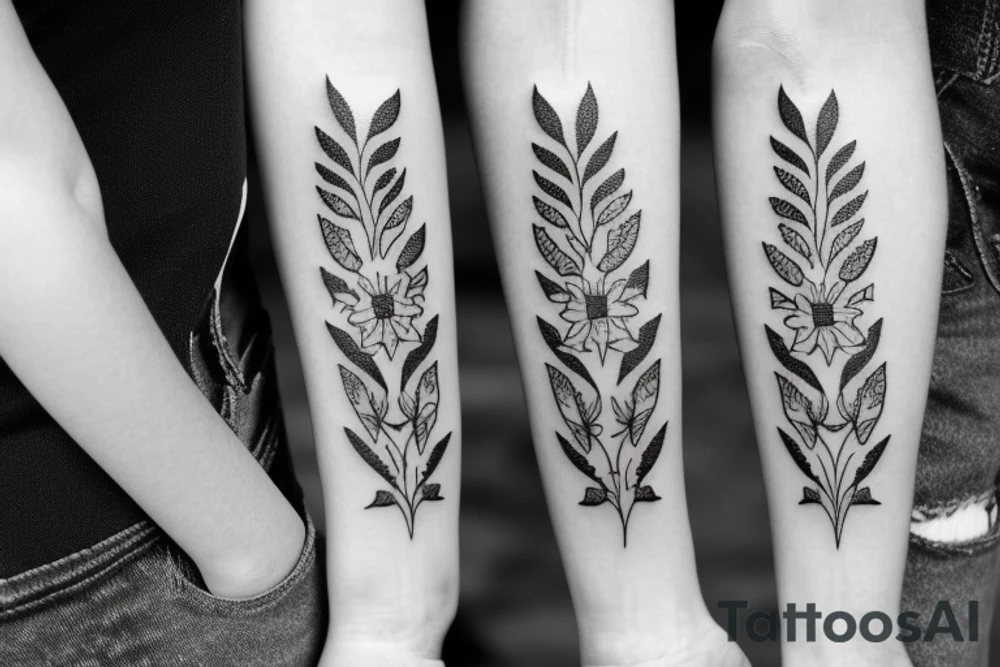mountain laurel flower tattoo idea