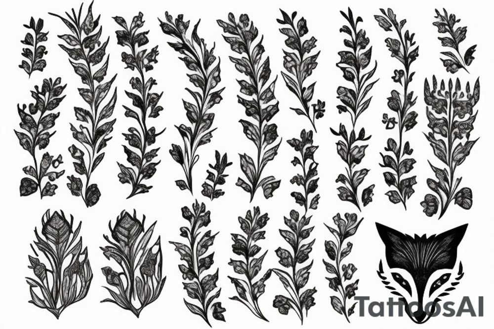 foxglove flower tattoo idea