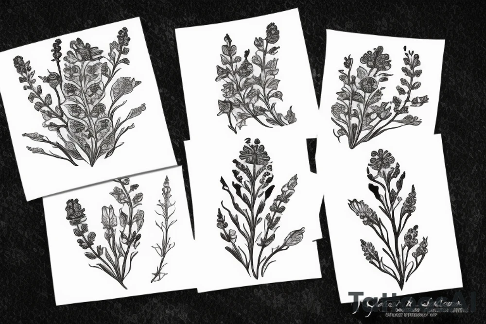 foxglove flower tattoo idea