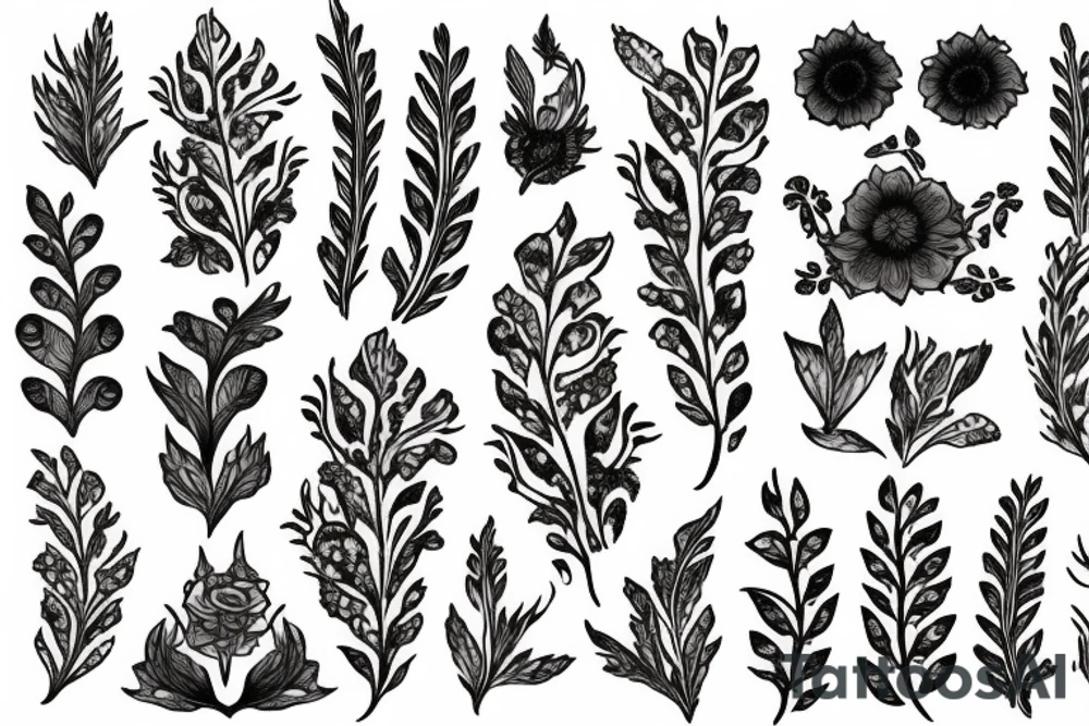 foxglove flower tattoo idea