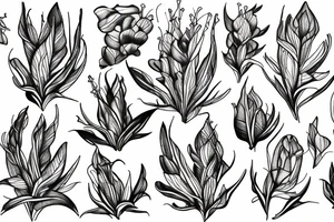 Digitalis flower tattoo idea
