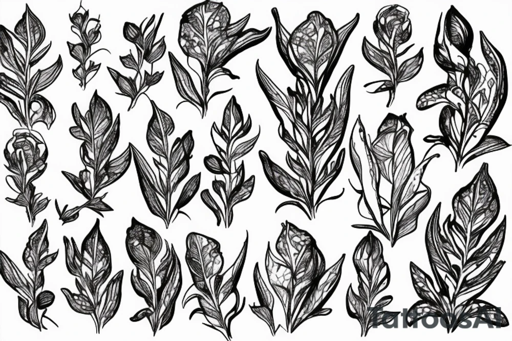 Digitalis flower tattoo idea