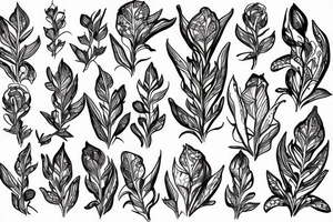 Digitalis flower tattoo idea