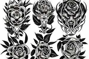 wolfsbane  flower tattoo idea