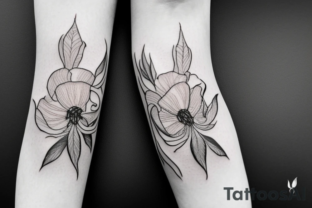 Monkshood flower tattoo idea