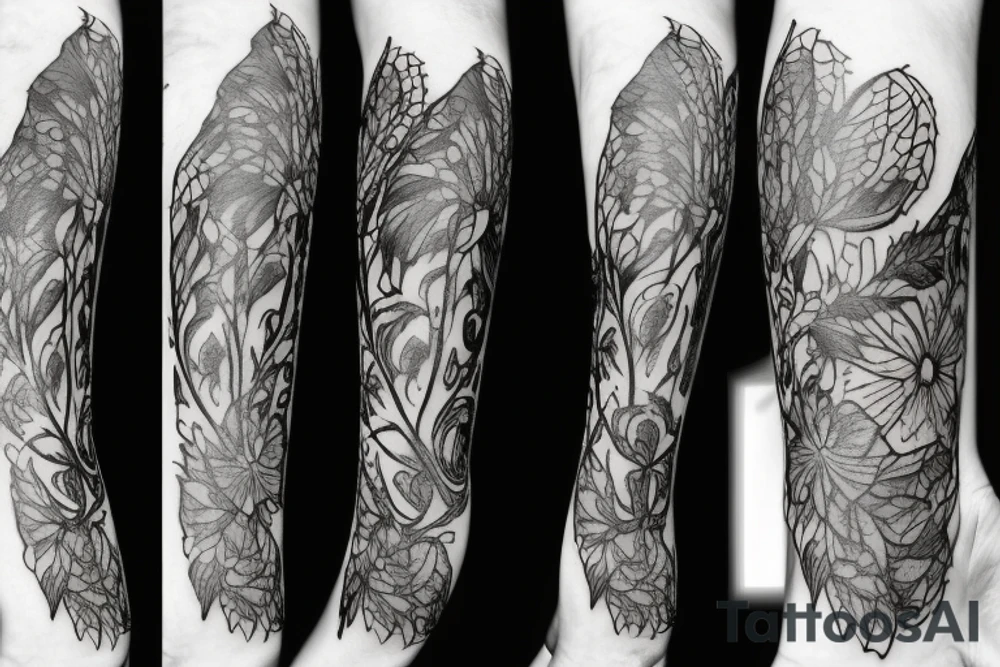 Aconitum variegatum flower tattoo idea