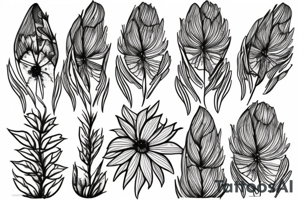 Aconitum variegatum flower tattoo idea