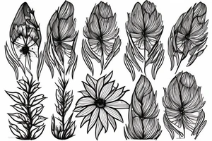 Aconitum variegatum flower tattoo idea