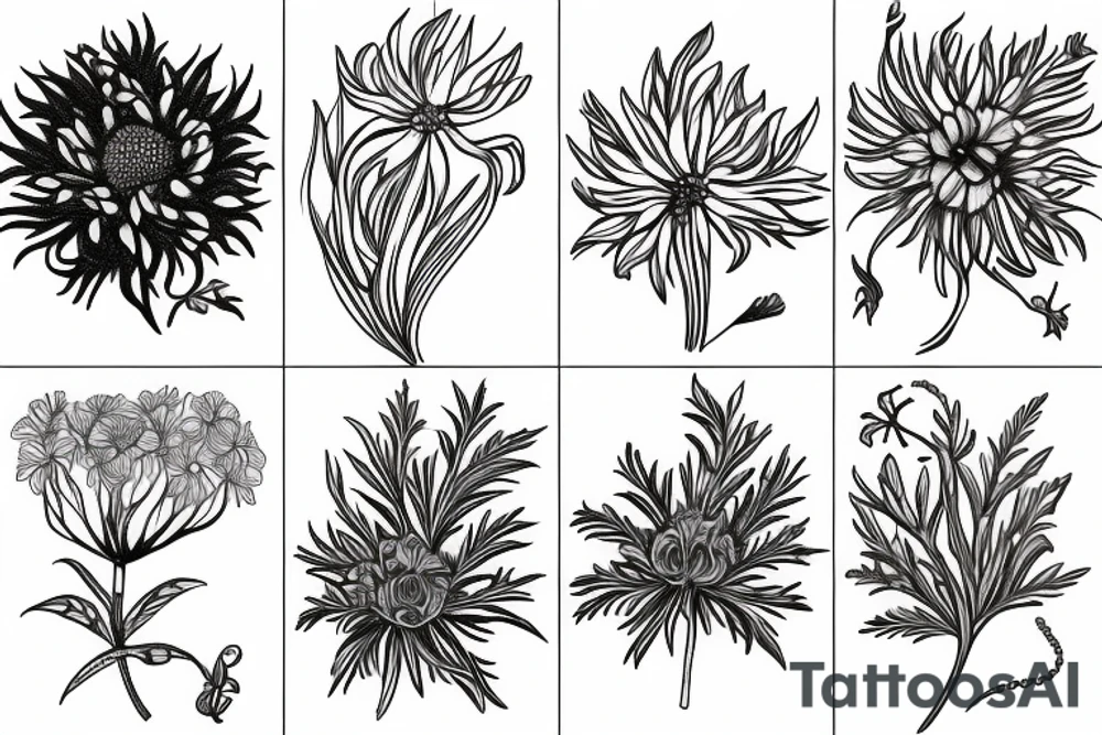 water hemlock flower tattoo idea