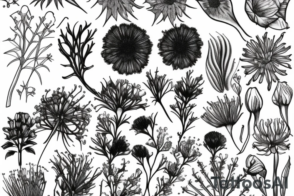 water hemlock flower tattoo idea