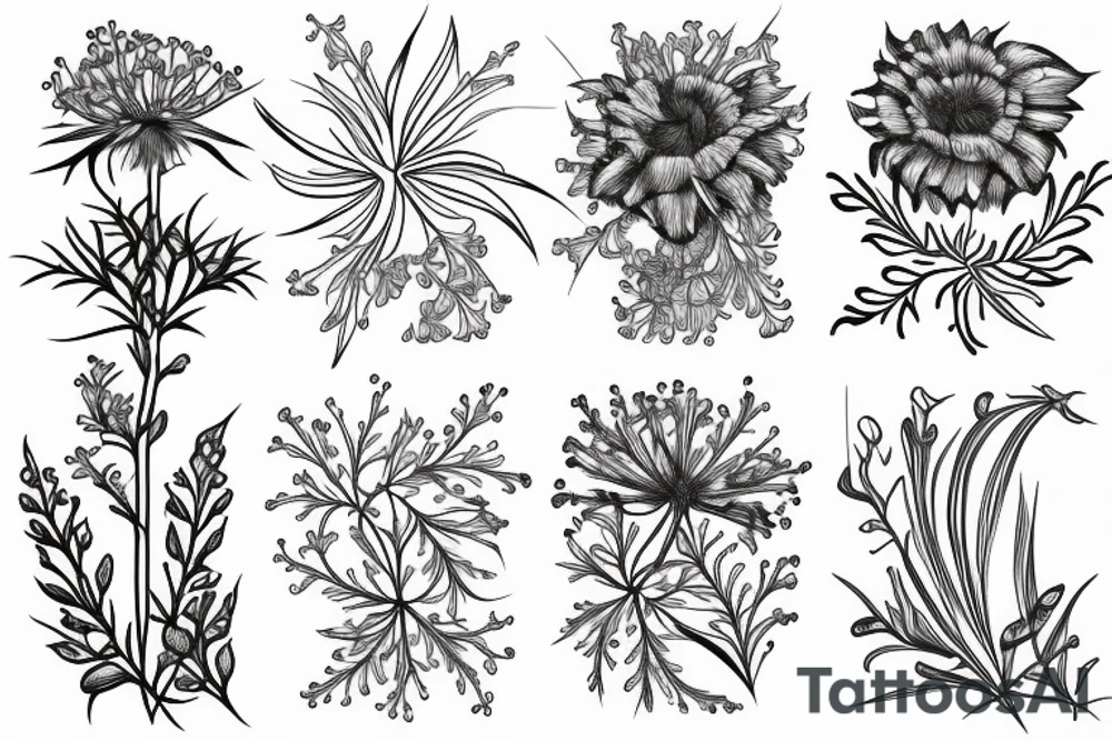 water hemlock flower tattoo idea