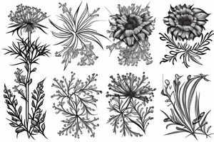 water hemlock flower tattoo idea