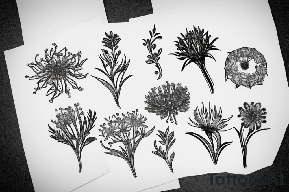 water hemlock flower tattoo idea