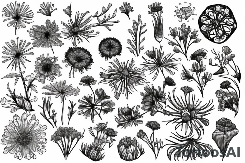 water hemlock flower tattoo idea