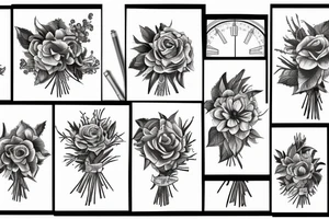Witch's bouquet botanical tattoo sketch tattoo idea