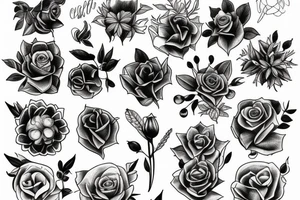 Witch's bouquet botanical tattoo sketch tattoo idea