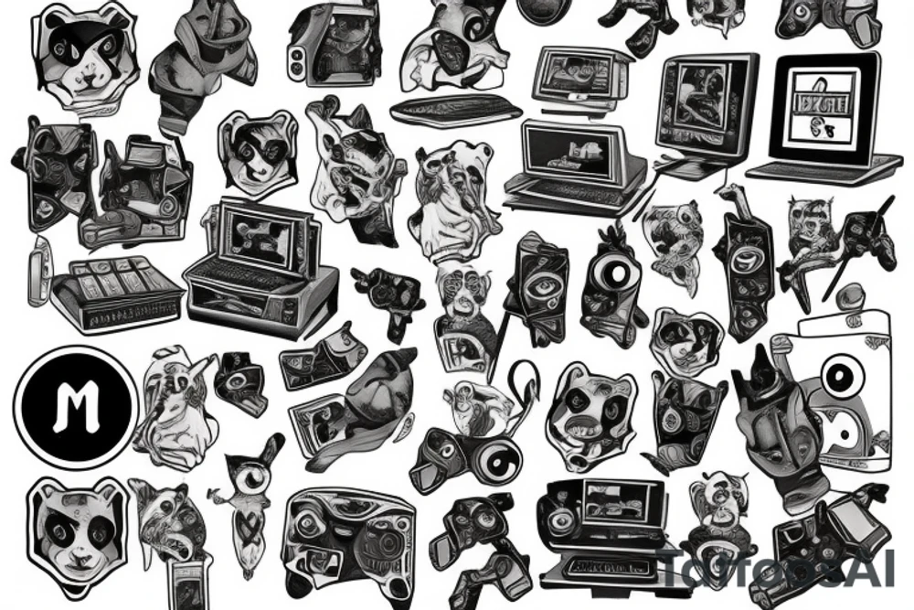 Meerkat gamer tattoo idea