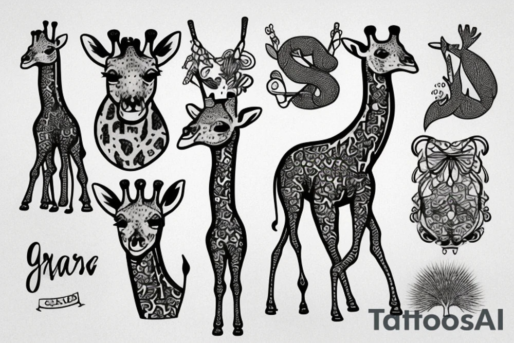Giraffe tattoo idea