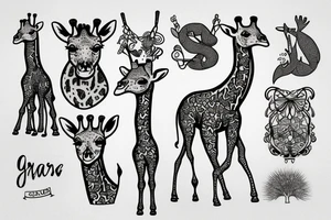 Giraffe tattoo idea
