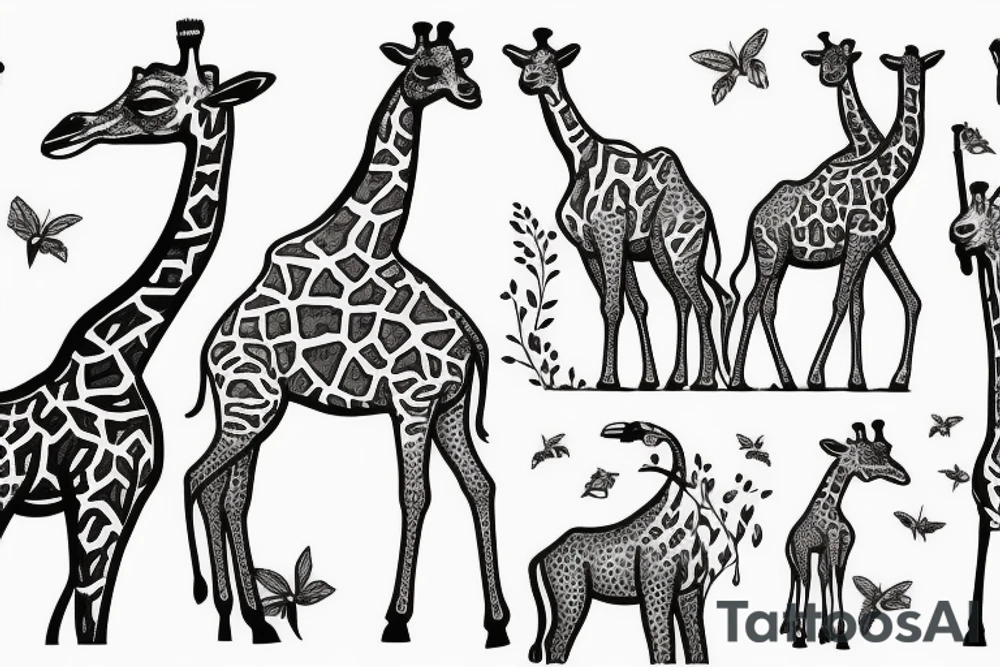 Giraffe tattoo idea
