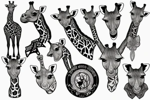 Giraffe tattoo idea