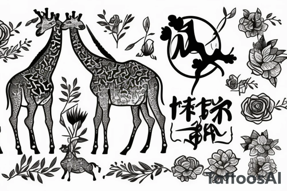 Giraffe tattoo idea